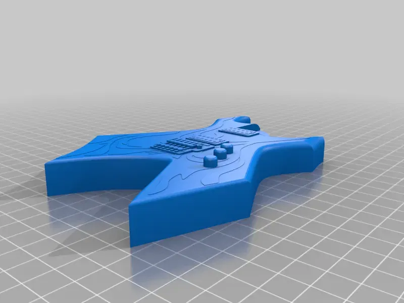 Mô hình guitar mini Bc Rich Warlock phong cách địa ngục - Image 3