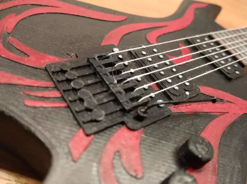 Mô hình guitar mini Bc Rich Warlock phong cách địa ngục - Image 6