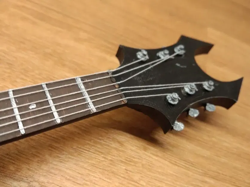 Mô hình guitar mini Bc Rich Warlock phong cách địa ngục - Image 7
