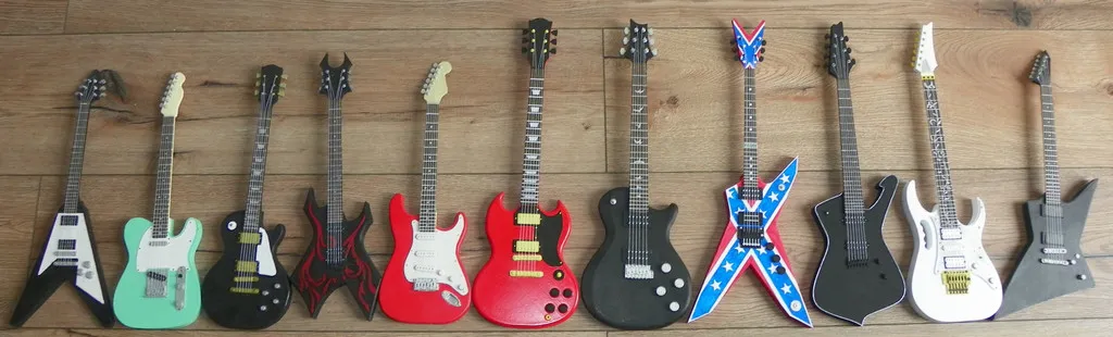 Mô hình guitar mini Bc Rich Warlock phong cách địa ngục - Image 10