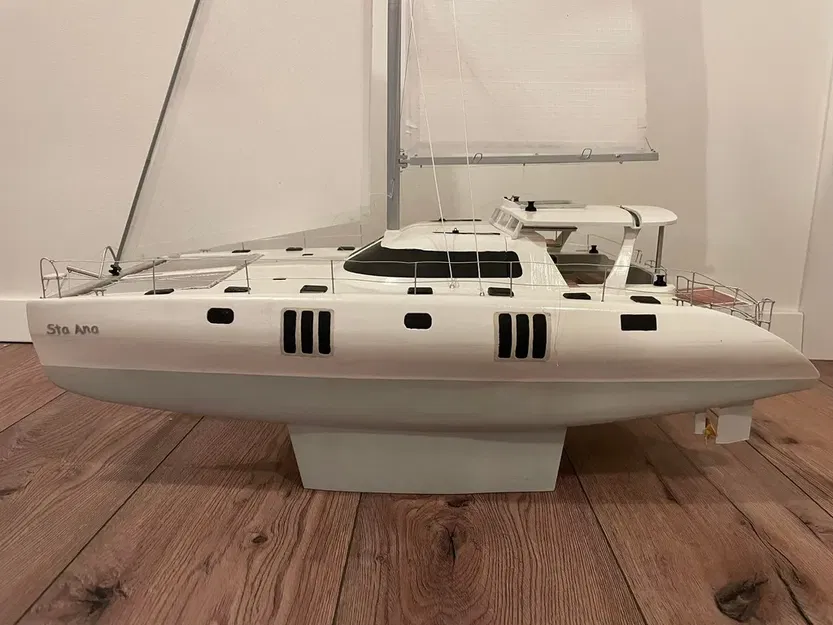 Mô hình thuyền buồm điều khiển từ xa catamaran Wave 58 "Sta Ana - Image 1