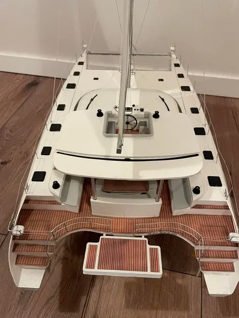 Mô hình thuyền buồm điều khiển từ xa catamaran Wave 58 "Sta Ana - Image 5