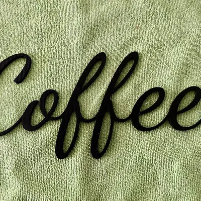 Chữ viết Coffee để trang trí tủ lạnh