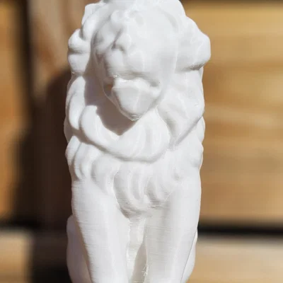 Sư tử ngồi được tạo ra từ photogrammetry