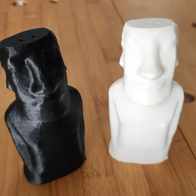 Giá đỡ muối và tiêu Hoa Hakananai'a từ Bảo tàng Anh