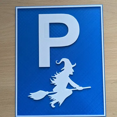 Biển báo đỗ xe cho phù thủy trong dịp Halloween