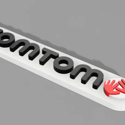 Móc khóa biểu tượng TomTom với thiết kế đơn giản