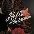 Văn bản trang trí "Xin chào Mùa thu" với lá cây - Thumbnail 1