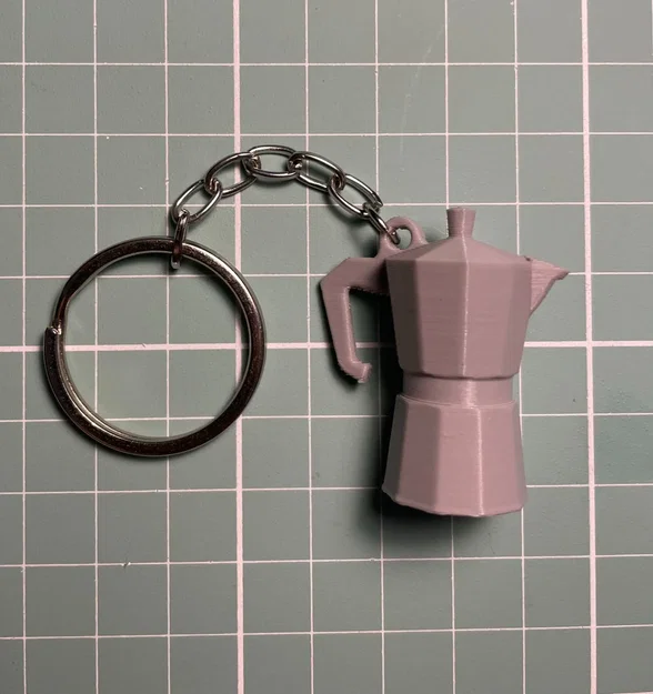 Móc khóa máy pha cà phê kiểu Ý dễ thương - Image 1
