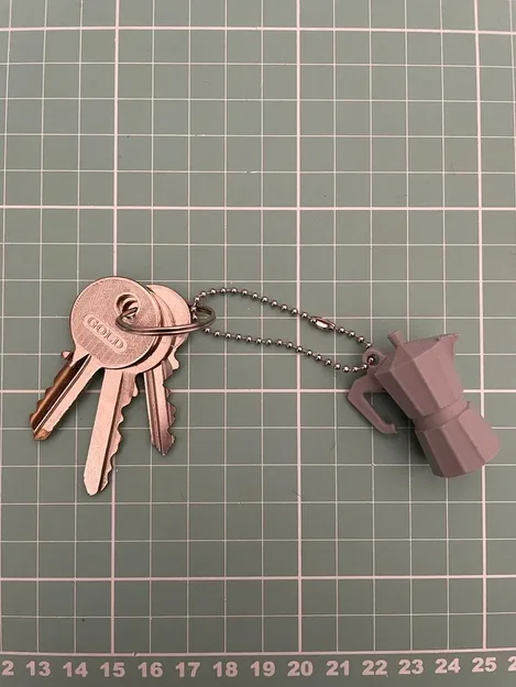 Móc khóa máy pha cà phê kiểu Ý dễ thương - Image 2