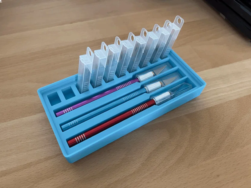 Bộ đựng Skalpel cho 3 lưỡi dao cắt Gridfinity - Image 1