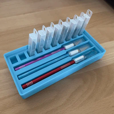 Bộ đựng Skalpel cho 3 lưỡi dao cắt Gridfinity