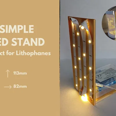 Giá đỡ LED đơn giản cho lithophane kỷ niệm người đã mất