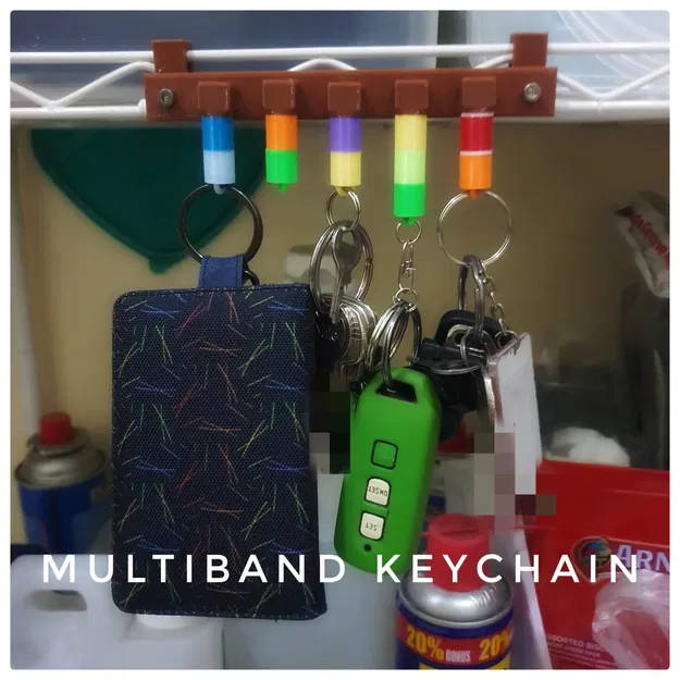 Móc khóa đa băng tần với màu sắc tùy chỉnh và chữ nổi Braille - Image 1