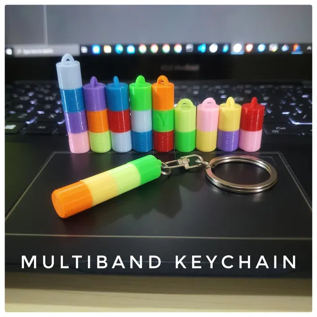 Móc khóa đa băng tần với màu sắc tùy chỉnh và chữ nổi Braille - Image 3