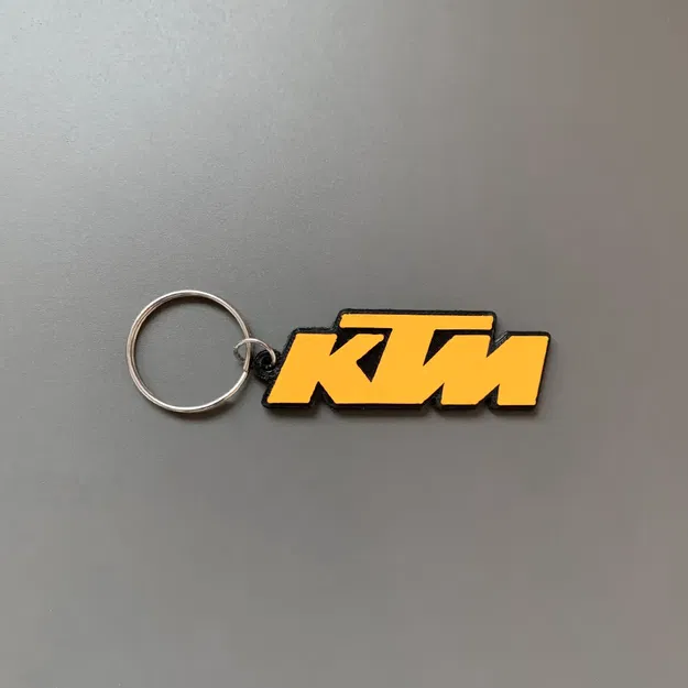 Móc khóa thương hiệu KTM thiết kế đơn giản in 3D - Image 1