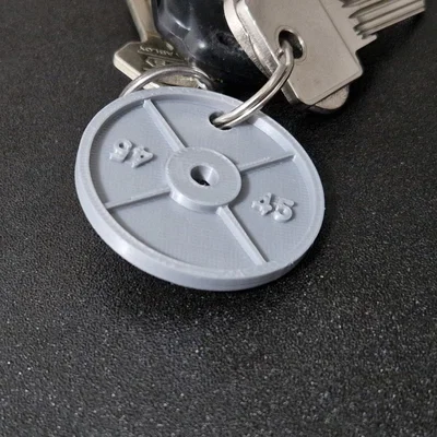 Móc chìa khóa đĩa tạ 25kg bằng gang tỷ lệ 1:10