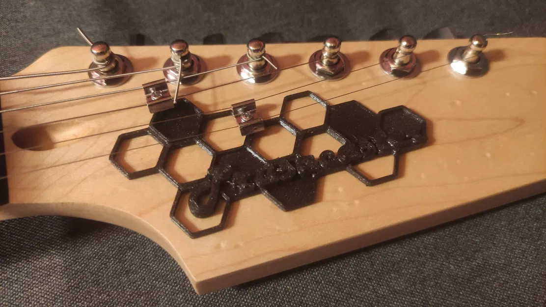 Đồ trang trí đầu guitar Prusacaster phong cách Prusa-Hexagon - Image 1