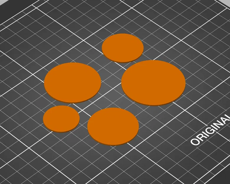 Các hình tròn phẳng kích thước 20-40mm cho in 3D - Image 1