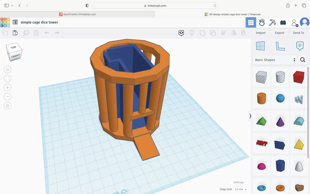 Tháp xúc xắc lồng đơn giản cho xúc xắc dưới 20mm - Image 1