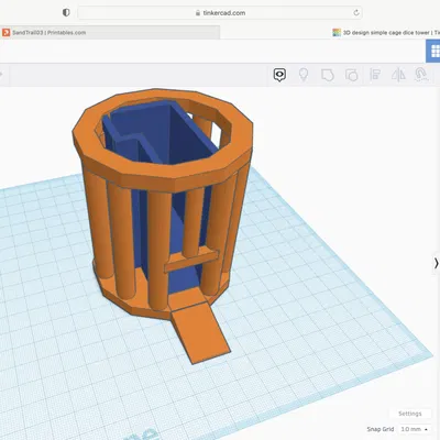 Tháp xúc xắc lồng đơn giản cho xúc xắc dưới 20mm