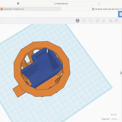 Tháp xúc xắc lồng đơn giản cho xúc xắc dưới 20mm