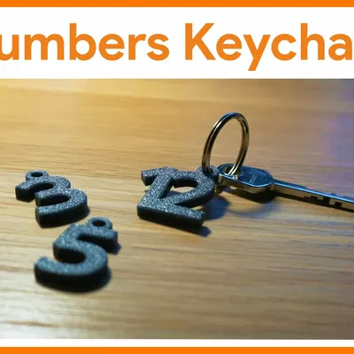 Móc khóa số từ 1-30, dày 4mm