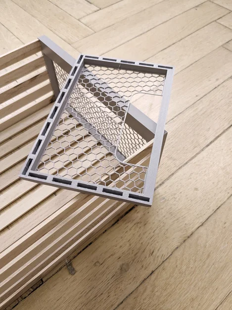 Giỏ gỗ dễ làm từ thanh gỗ với tay cầm - Image 2