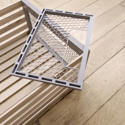 Giỏ gỗ dễ làm từ thanh gỗ với tay cầm