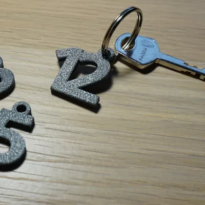 Móc khóa số từ 1-30, dày 4mm