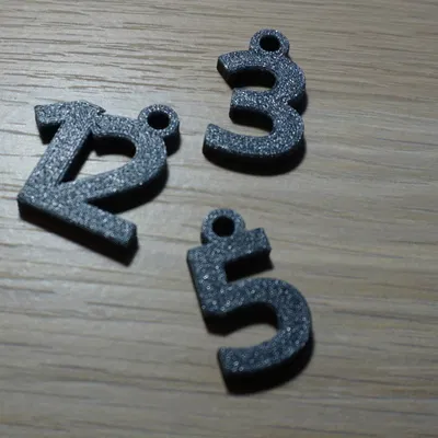 Móc khóa số từ 1-30, dày 4mm