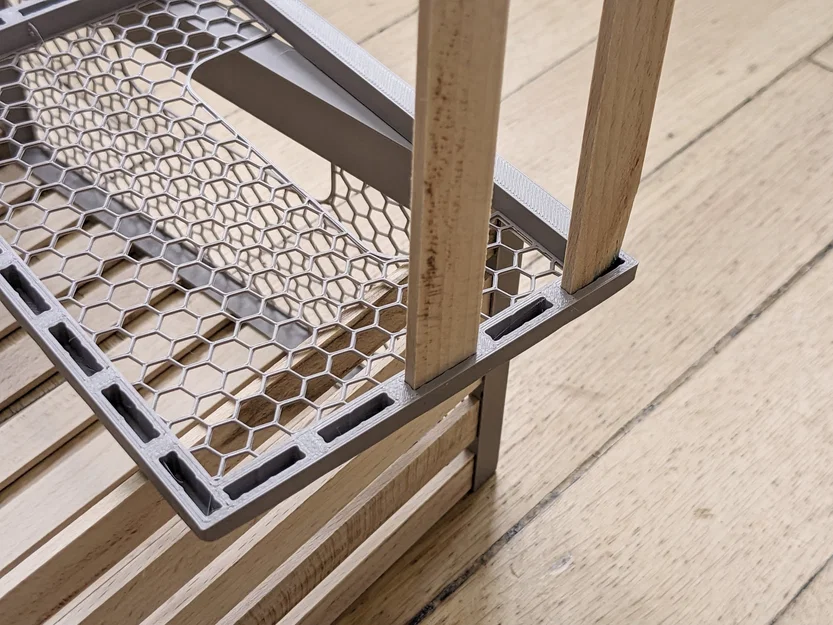 Giỏ gỗ dễ làm từ thanh gỗ với tay cầm - Image 3