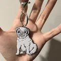 Móc khóa hình chó Pug dành cho người yêu thú cưng - Thumbnail 1