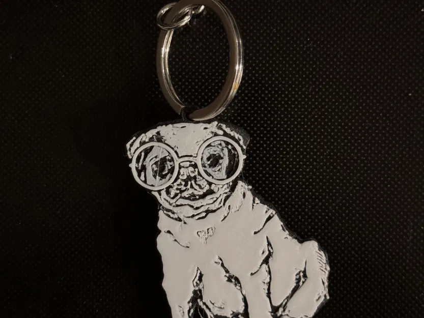 Móc khóa hình chó Pug dành cho người yêu thú cưng - Image 3