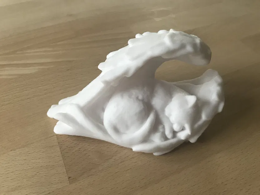 Mô hình mèo ngủ với đôi cánh thiên thần - Image 1