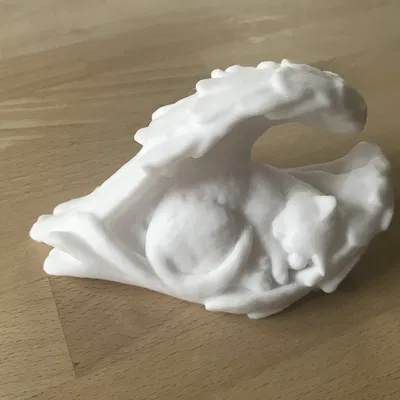 Mô hình mèo ngủ với đôi cánh thiên thần