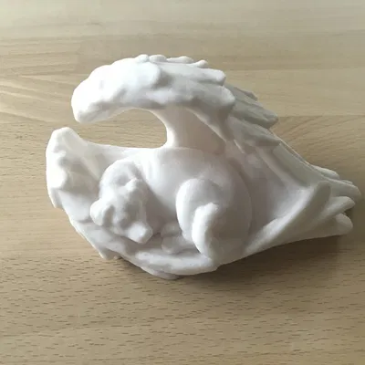 Chó ngủ với đôi cánh thiên thần