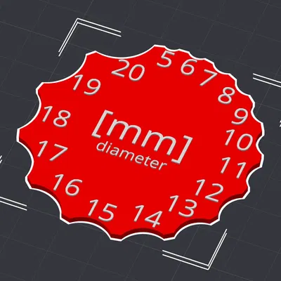 Công cụ đo đường kính góc tròn cho fillet 90 độ