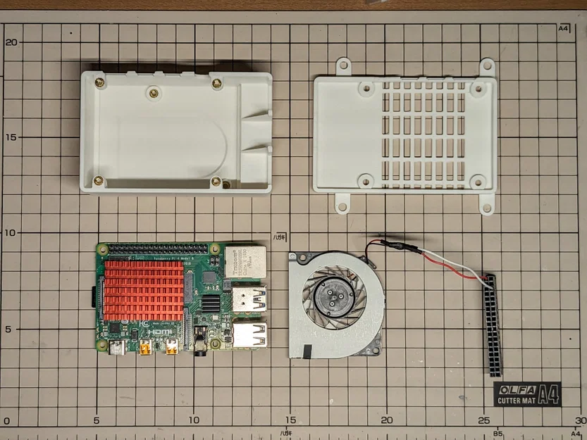 Vỏ máy tính Raspberry Pi 4 với quạt Toshiba T-318C-2 - Image 2