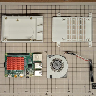 Vỏ máy tính Raspberry Pi 4 với quạt Toshiba T-318C-2