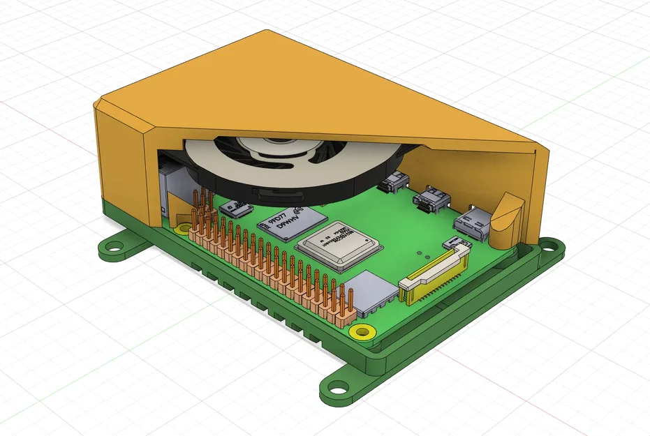 Vỏ máy tính Raspberry Pi 4 với quạt Toshiba T-318C-2 - Image 5