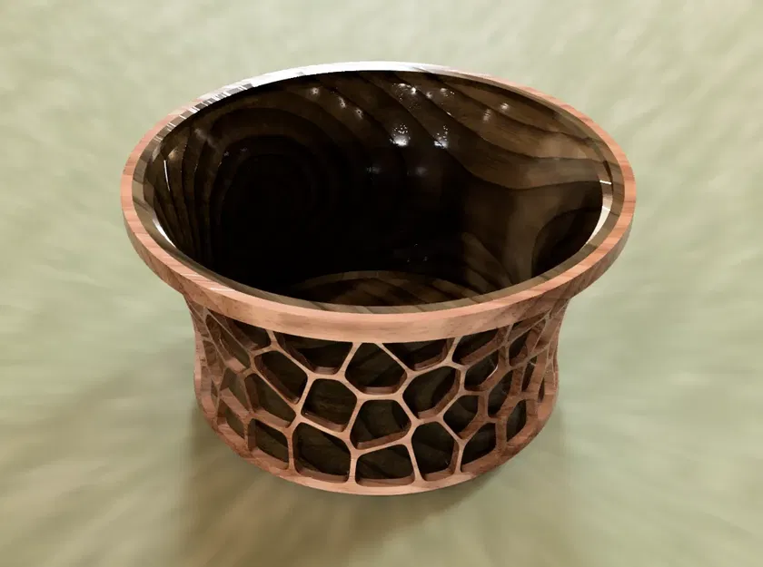 Chậu cây kiểu Voronoi với thiết kế tường dày - Image 2