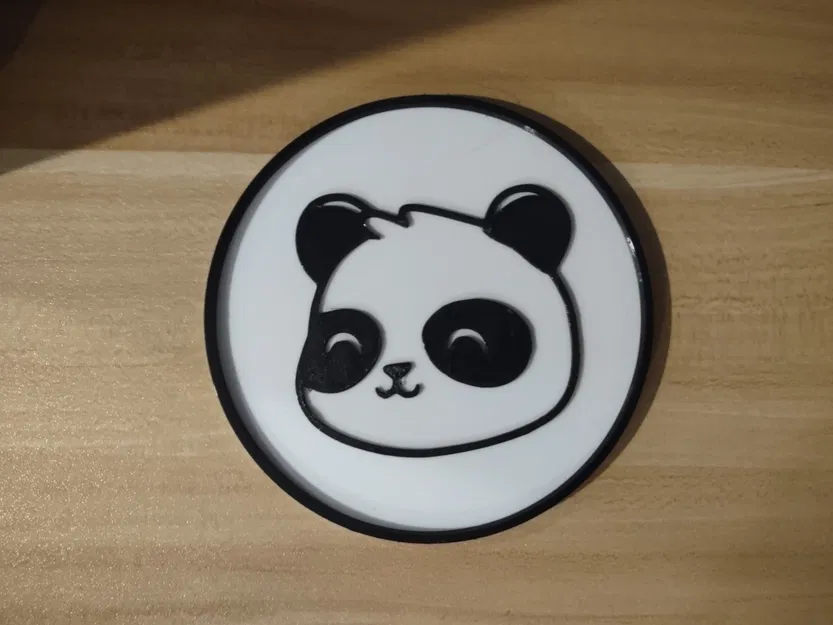 Đế lót ly gấu trúc dễ thương màu sắc vui vẻ - Image 1