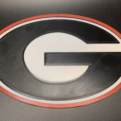 Biểu tượng 3D đội bóng đại học Georgia Bulldogs