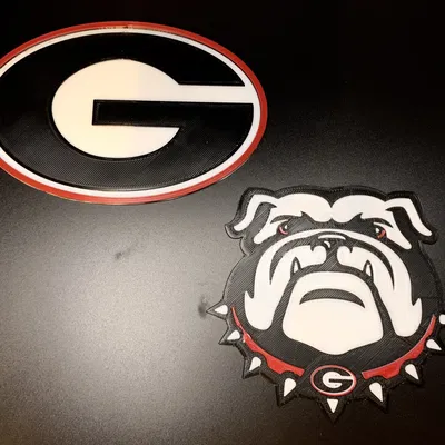 Biểu tượng 3D đội bóng đại học Georgia Bulldogs