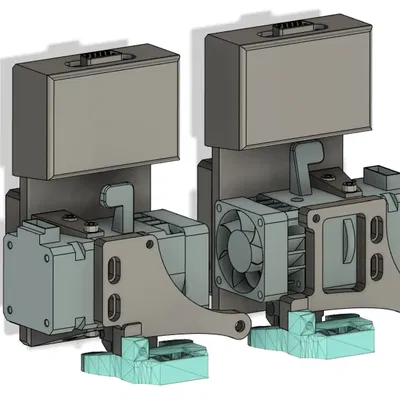 Hệ thống gắn hai đầu phun BIQU H2 cho Tenlog TL-D3 Pro