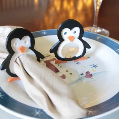 Vòng ăn napkin hình chim cánh cụt cho dịp lễ hội