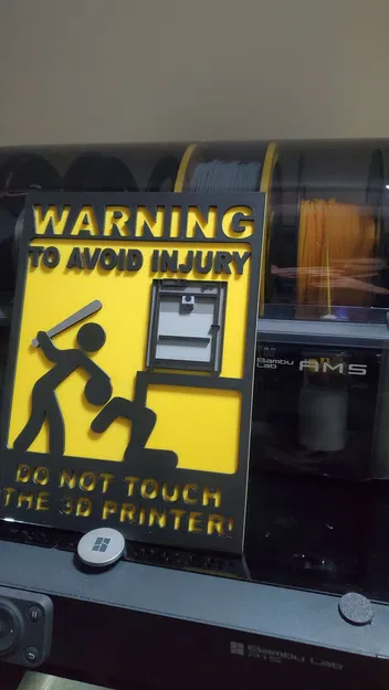 Biển báo cảnh báo cho máy in 3D Bambu Lab P1S - Image 3