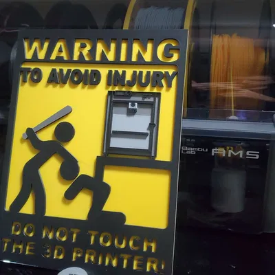 Biển báo cảnh báo cho máy in 3D Bambu Lab P1S