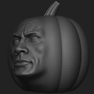 Quả bí ngô Rompkin phong cách Dwayne Johnson